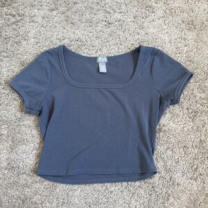 Tilly's Slate Blue Crop Top
